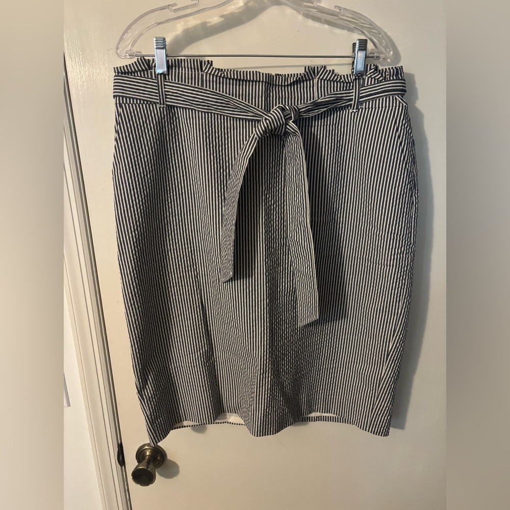 NWT Ann Taylor Black and White Striped Skirt